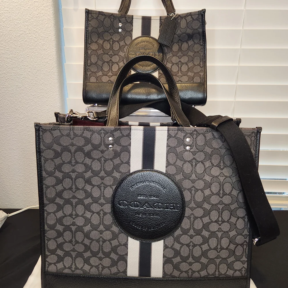 Coach Signature Black and Gray Briefcase